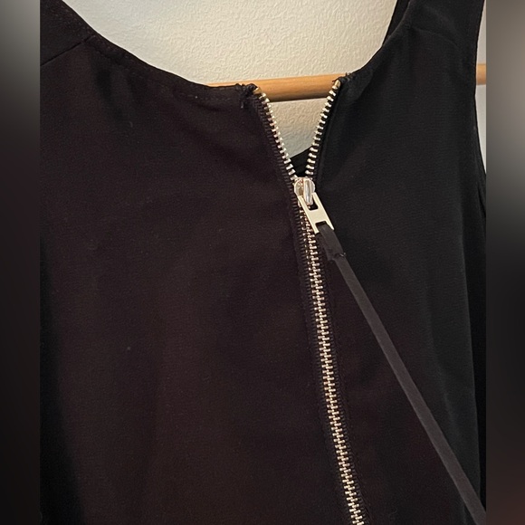 Wilfred | Little Black Racer Back Dress with Exposed Zipper - Size Small - Picture 8 of 14